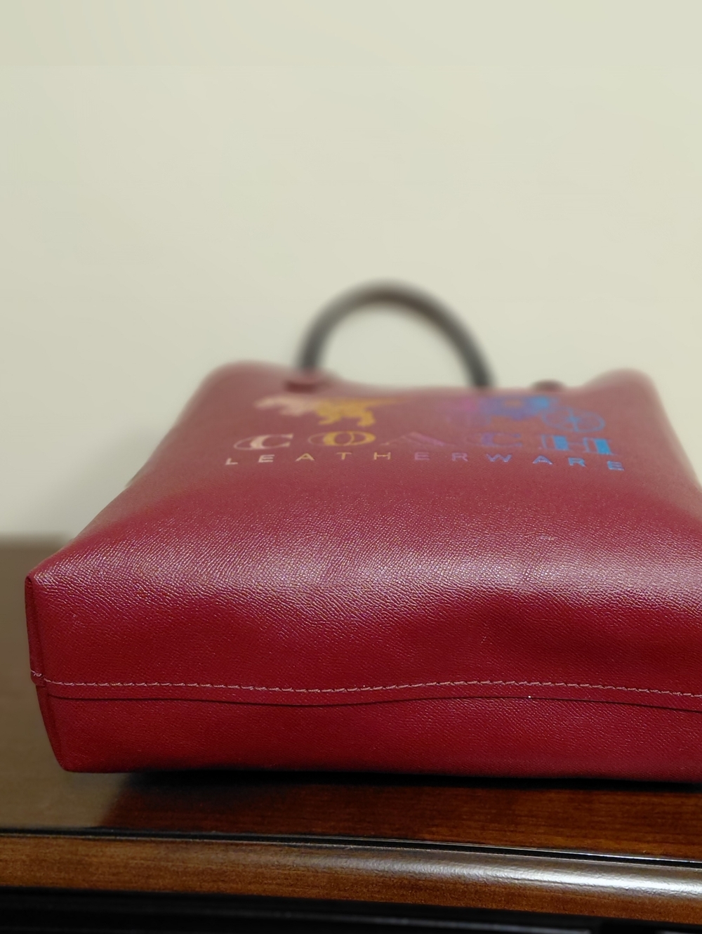 Coach Highline Tote with Rexy and Carriage Style No. 88774 in the Deep Red - Picture 9 of 12